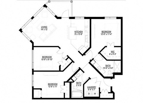 3 Bedroom Floor Plan